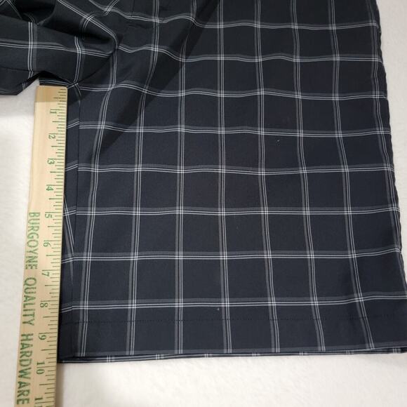 Walter Hagen Shorts Mens 38 Black Plaid Flat Front Golf Performance Outdoor - Picture 8 of 11